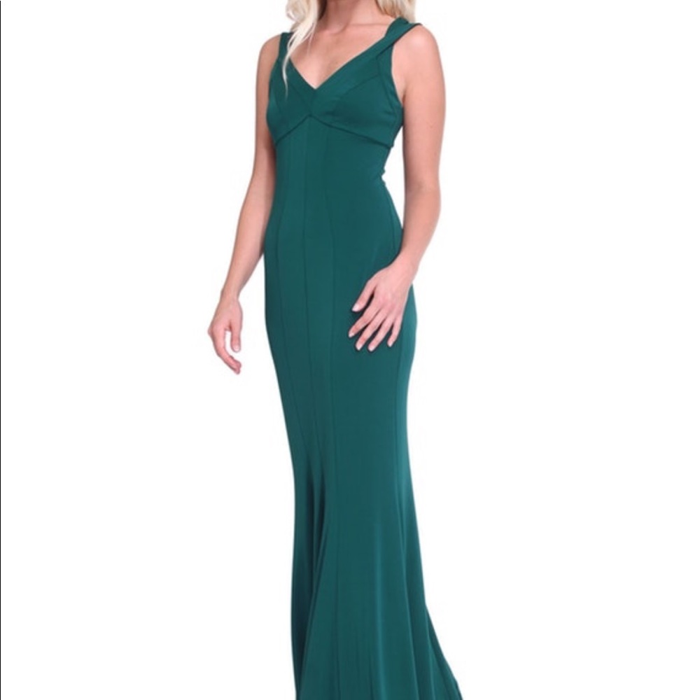 Nicole Miller- Green gown 👗 dress